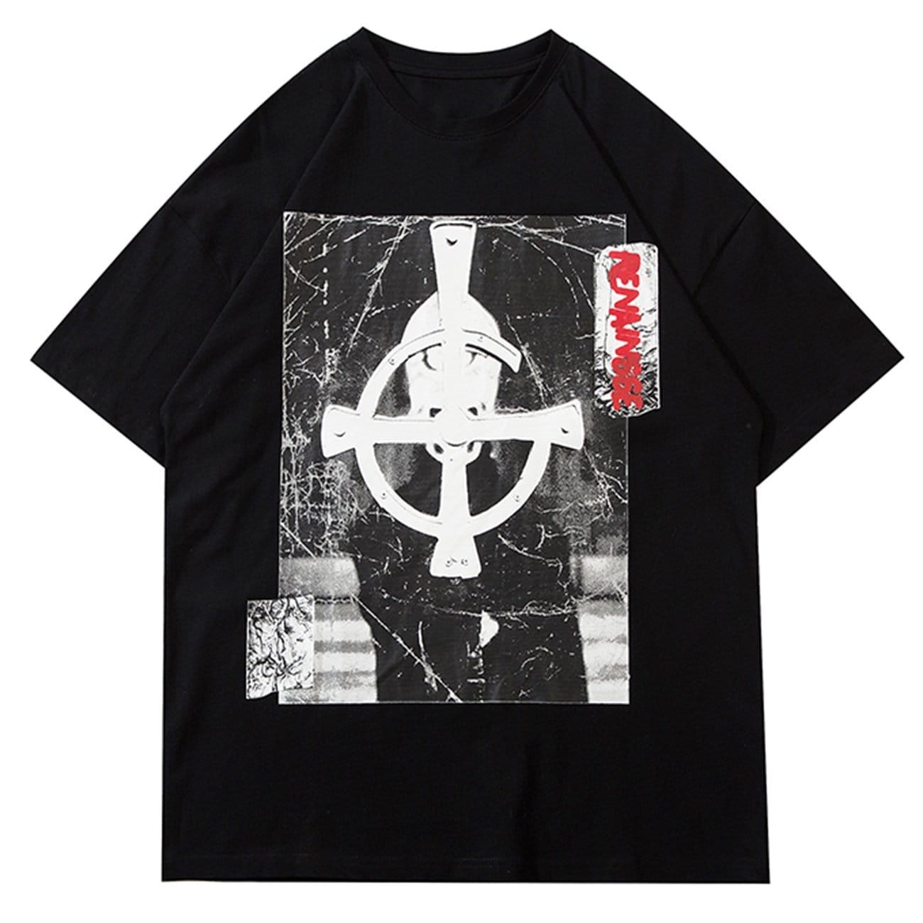 Creative Distressed Print T-Shirt sold by Yugen Theory
