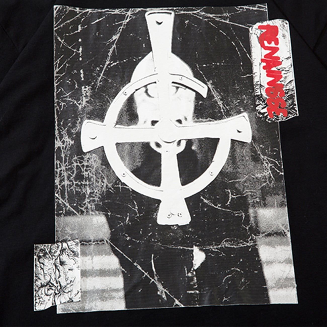 Creative Distressed Print T-Shirt sold by Yugen Theory product image thumbnail 5