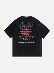 Letter Graphic Oversized T-Shirt sold by Yugen Theory