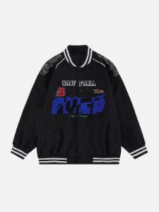 Flocked Letter Varsity Jacket sold by Yugen Theory