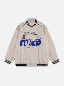 Flocked Letter Varsity Jacket sold by Yugen Theory