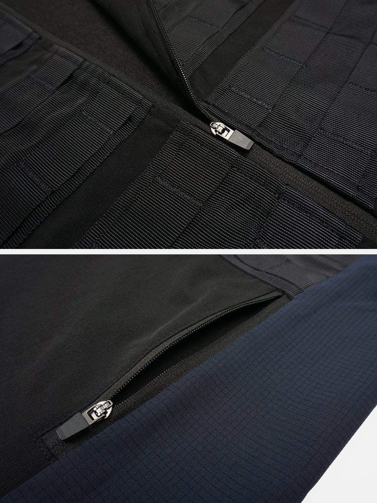 Patchwork Zip Up Function Short Sleeve Shirt sold by Yugen Theory product image thumbnail 5