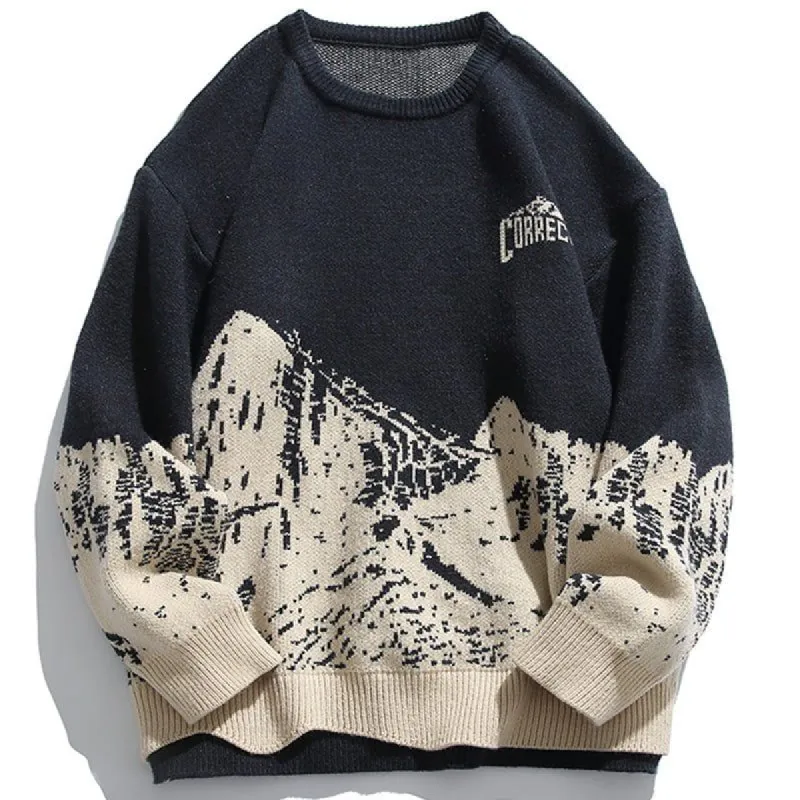 Fall Jacquard Sweater Mountain sold by Yugen Theory