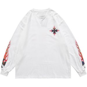 Hip Hop Style L/S Shirt Flame sold by Yugen Theory