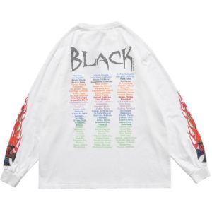 Hip Hop Style L/S Shirt Flame sold by Yugen Theory