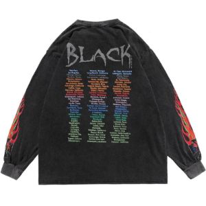 Hip Hop Style L/S Shirt Flame sold by Yugen Theory