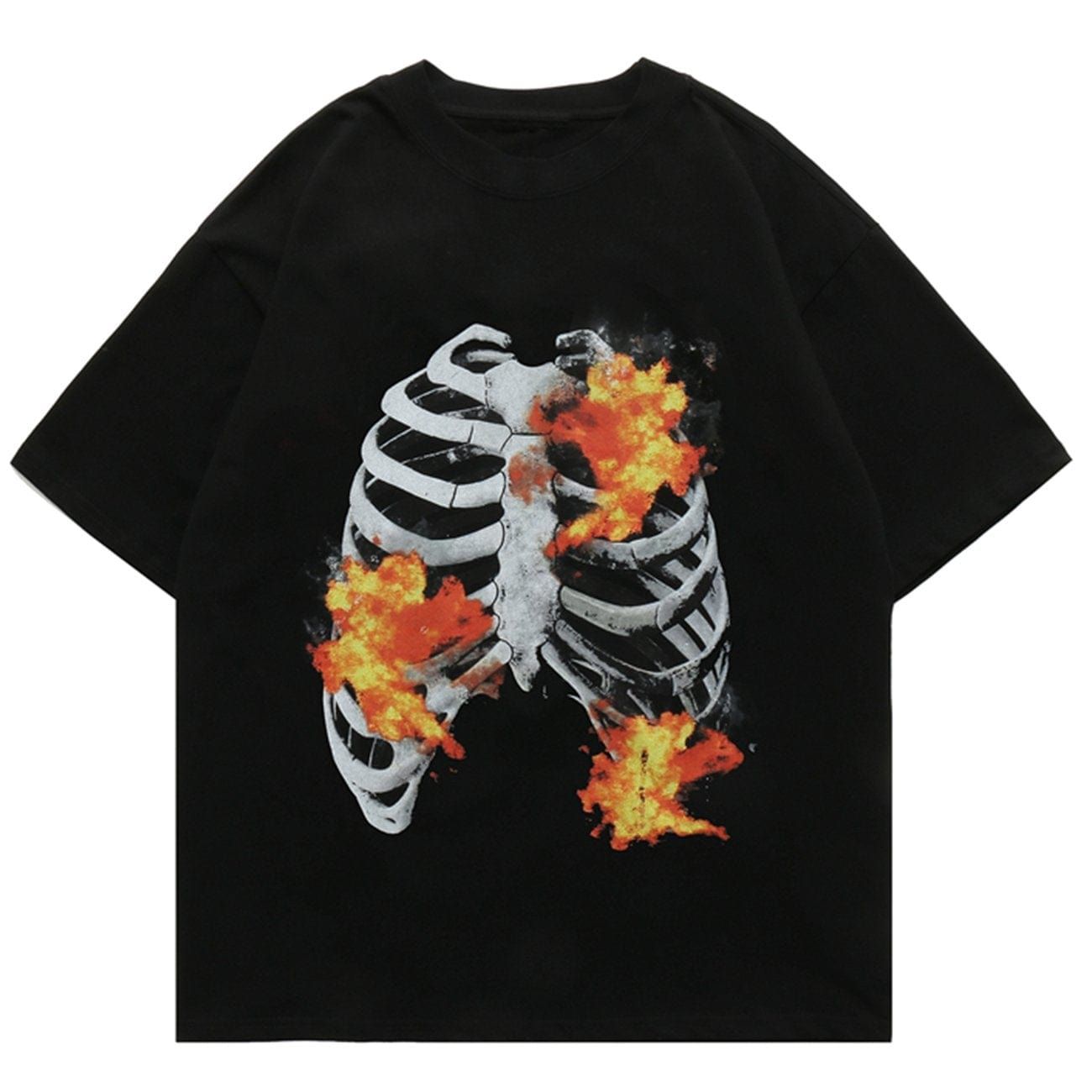 Combustion Skeleton Graphic T-Shirt sold by Yugen Theory