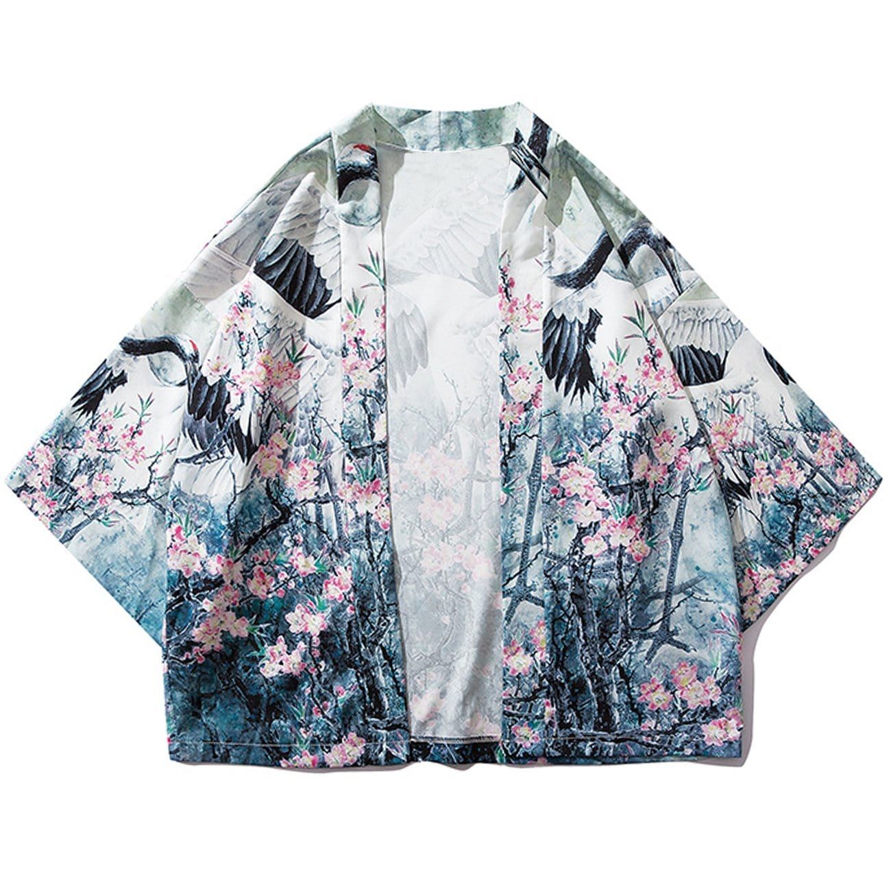 Flower Crane Kimono sold by Yugen Theory product image thumbnail 2