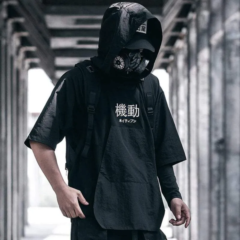 Black Hooded T-Shirt sold by Yugen Theory