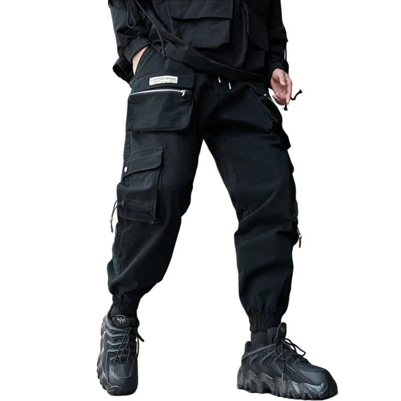 Three-dimensional Zipper Pockets Cargo Pants sold by Yugen Theory