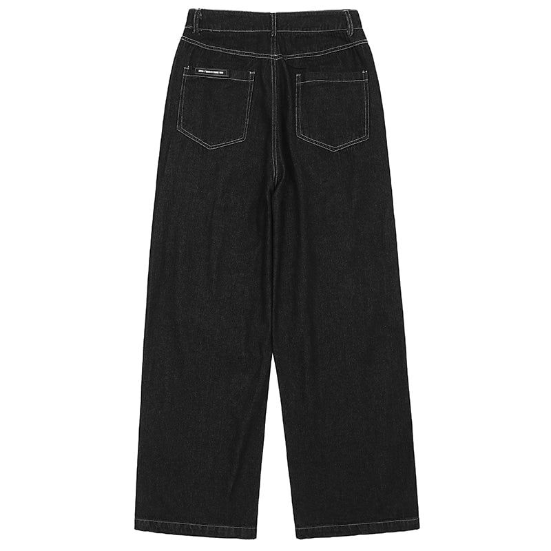 Black Ripped Wide Leg Jeans sold by Yugen Theory product image thumbnail 2