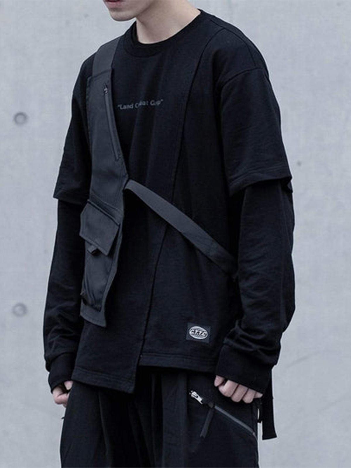 Patchwork Fake Two Sweatshirt sold by Yugen Theory product image thumbnail 2