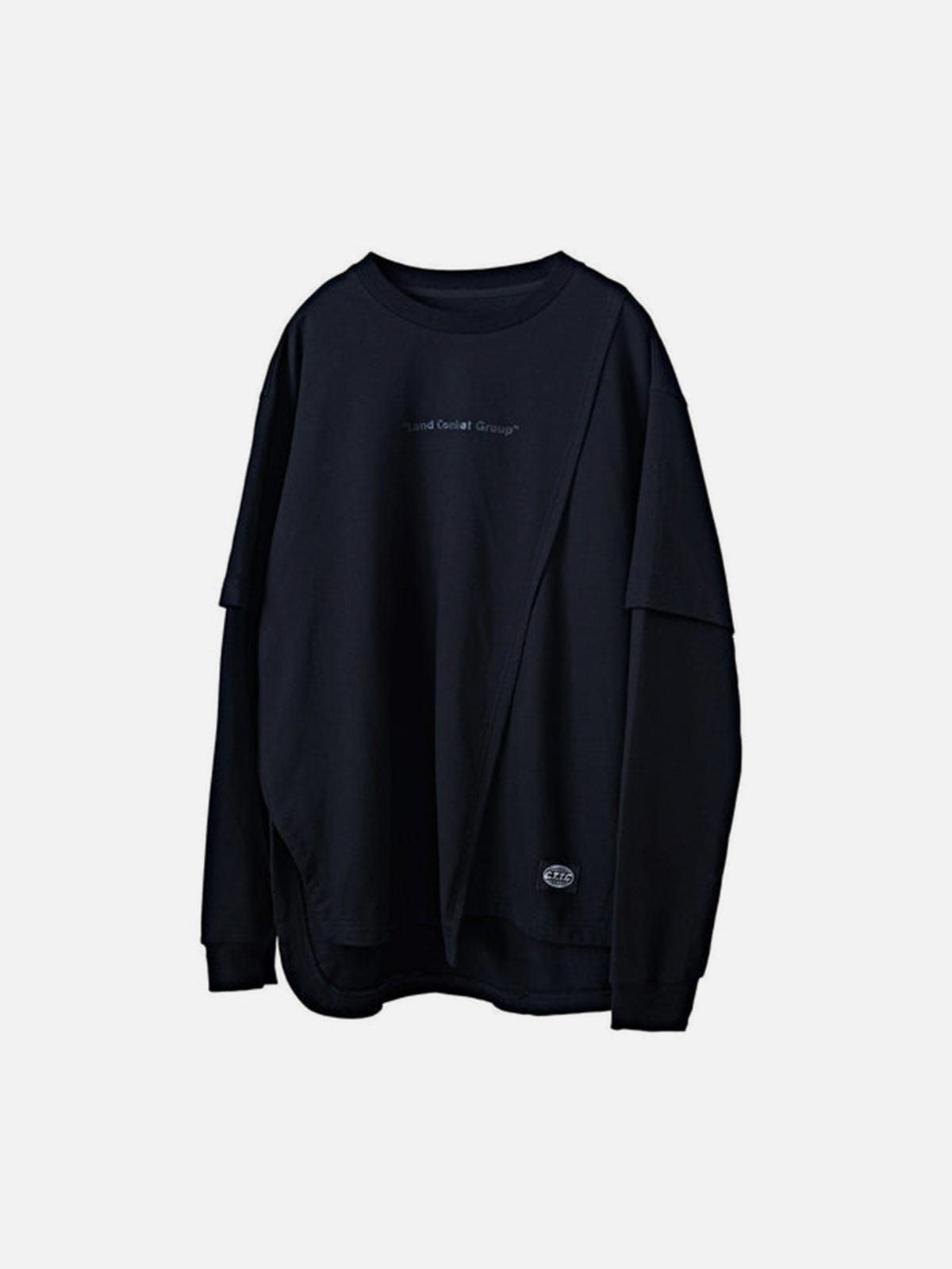 Patchwork Fake Two Sweatshirt sold by Yugen Theory