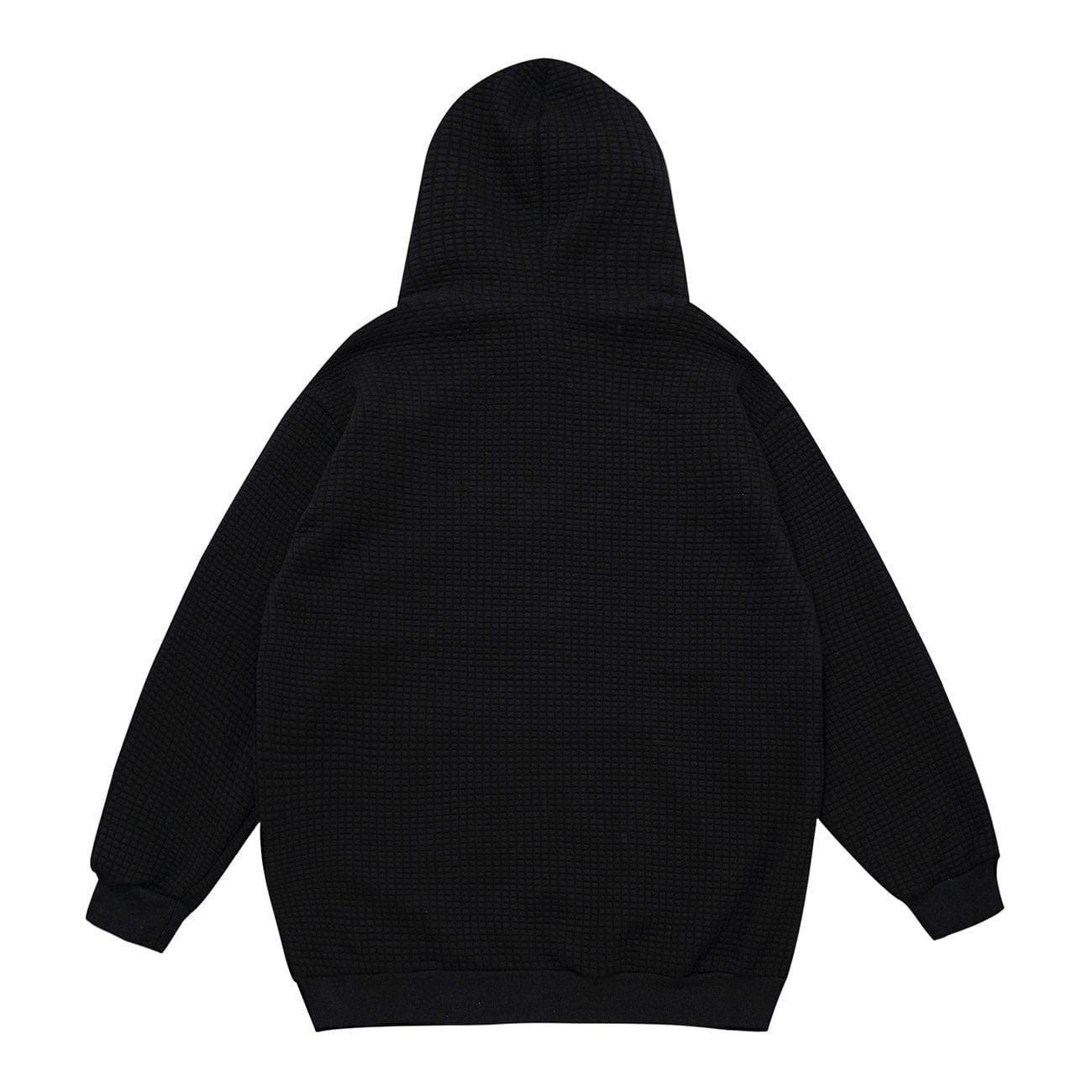 Waffle Embroidered Hearts Zipper Hoodie sold by Yugen Theory product image thumbnail 2