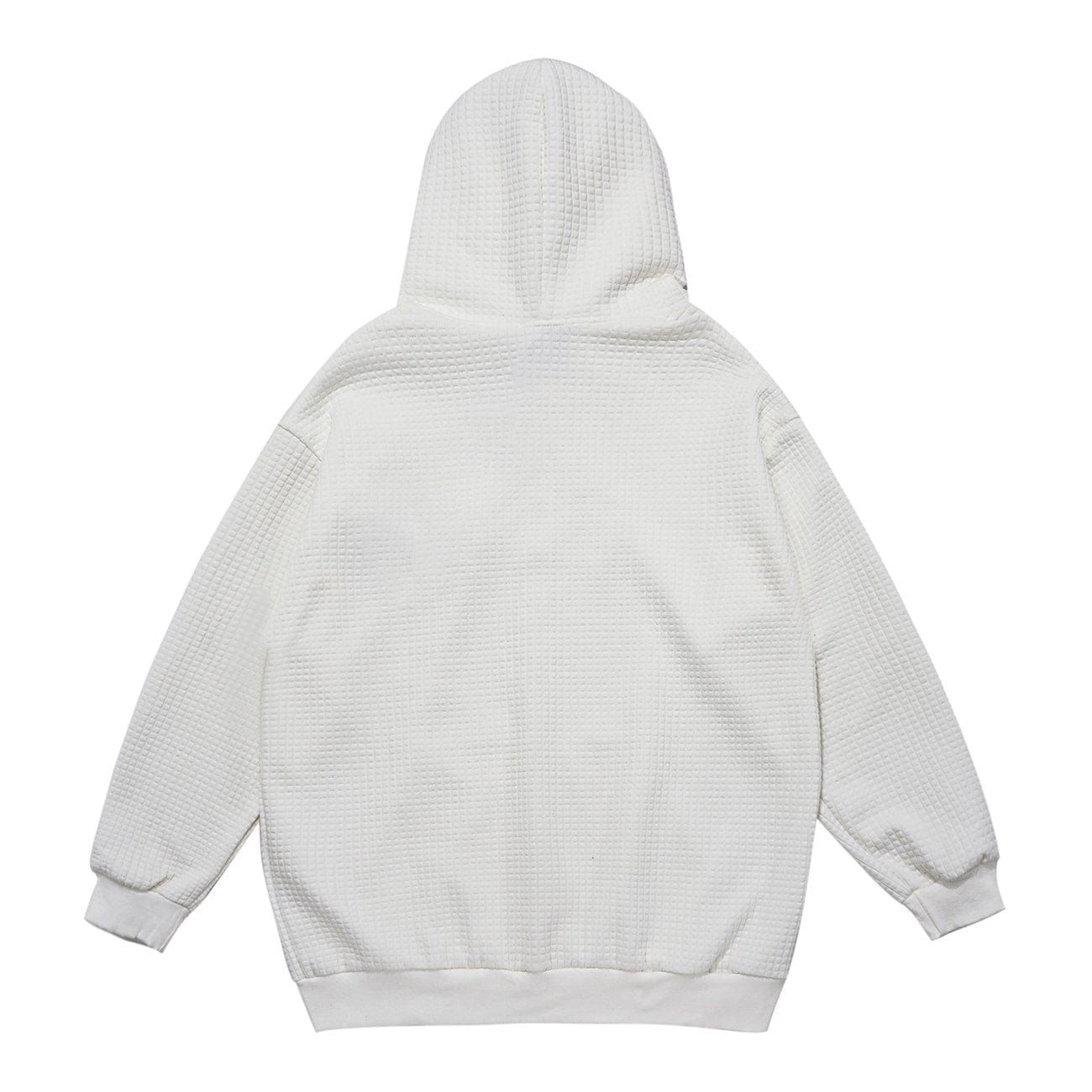 Waffle Embroidered Hearts Zipper Hoodie sold by Yugen Theory product image thumbnail 4