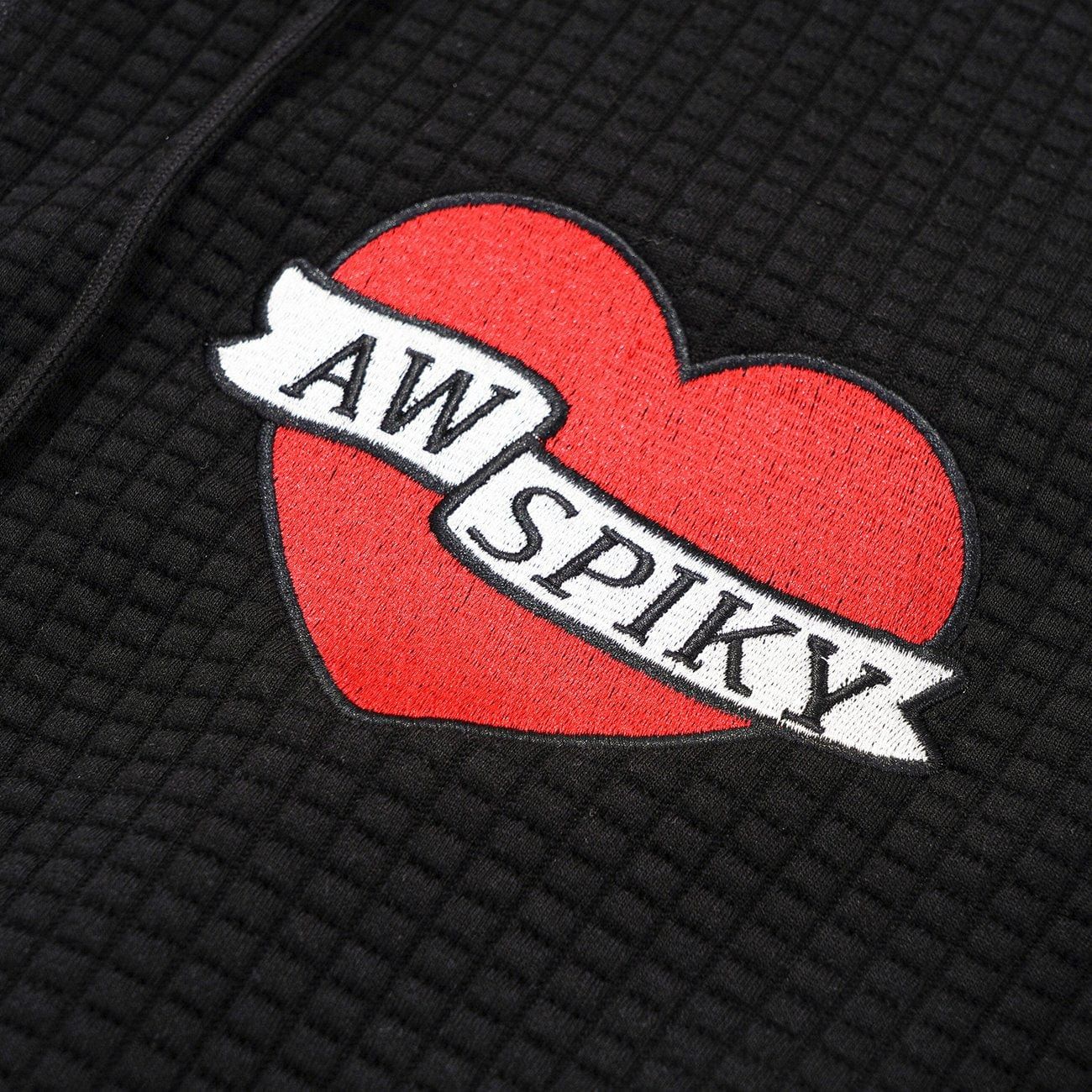 Waffle Embroidered Hearts Zipper Hoodie sold by Yugen Theory product image thumbnail 5