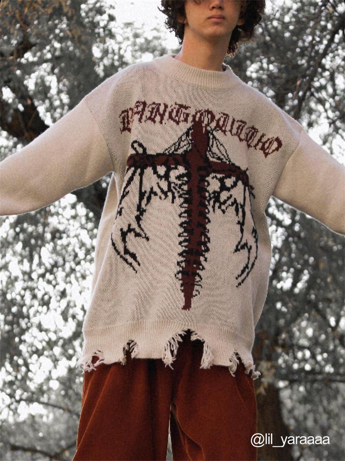 The Wings Of Dragon Knit Sweater sold by Yugen Theory product image thumbnail 2