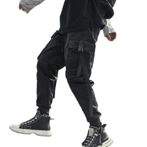 Techwear Ribbons Zipper Pockets Cargo Pants sold by Yugen Theory