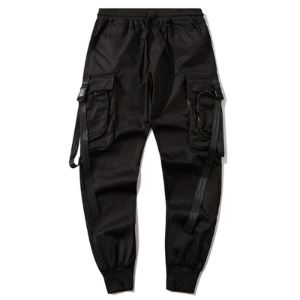 Techwear Ribbons Zipper Pockets Cargo Pants sold by Yugen Theory