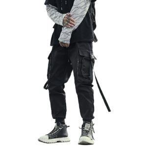 Techwear Ribbons Zipper Pockets Cargo Pants sold by Yugen Theory