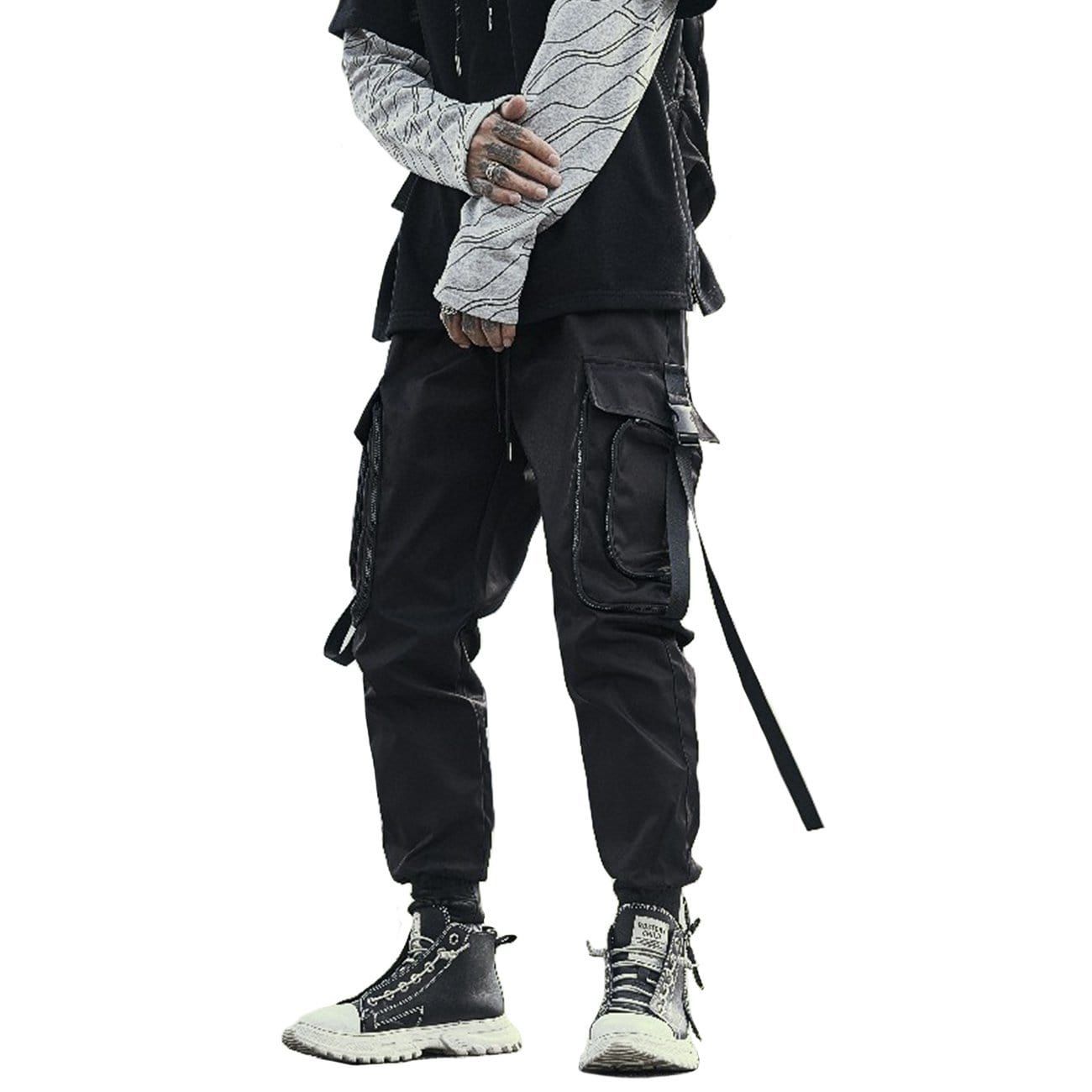 Techwear Ribbons Zipper Pockets Cargo Pants sold by Yugen Theory product image thumbnail 2