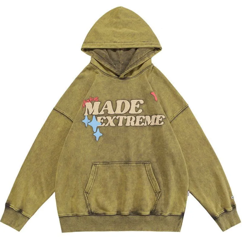 Vintage Wash Pullover Hoodie Skull sold by Yugen Theory