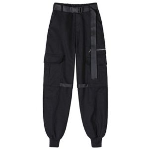 Dark Personalized Belt Ribbons Cargo Pants sold by Yugen Theory