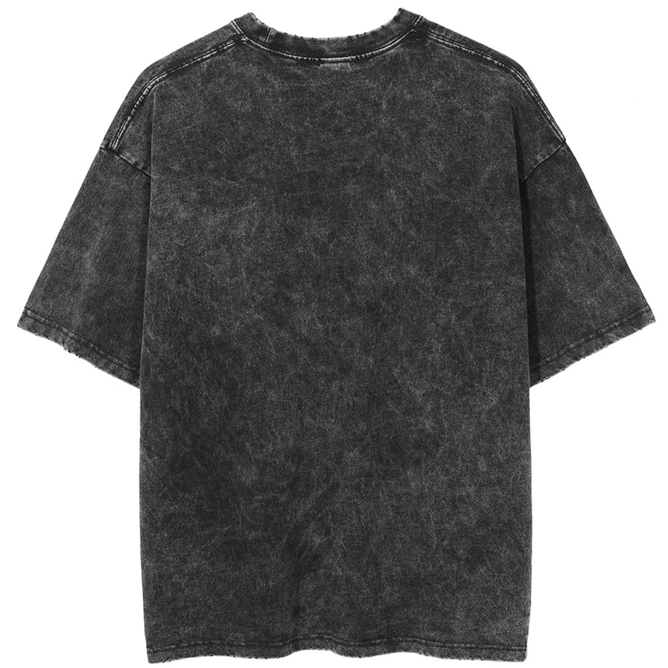 Angel Crushes The Lock Earth Cotton Washed Graphic T-Shirt sold by Yugen Theory product image thumbnail 2