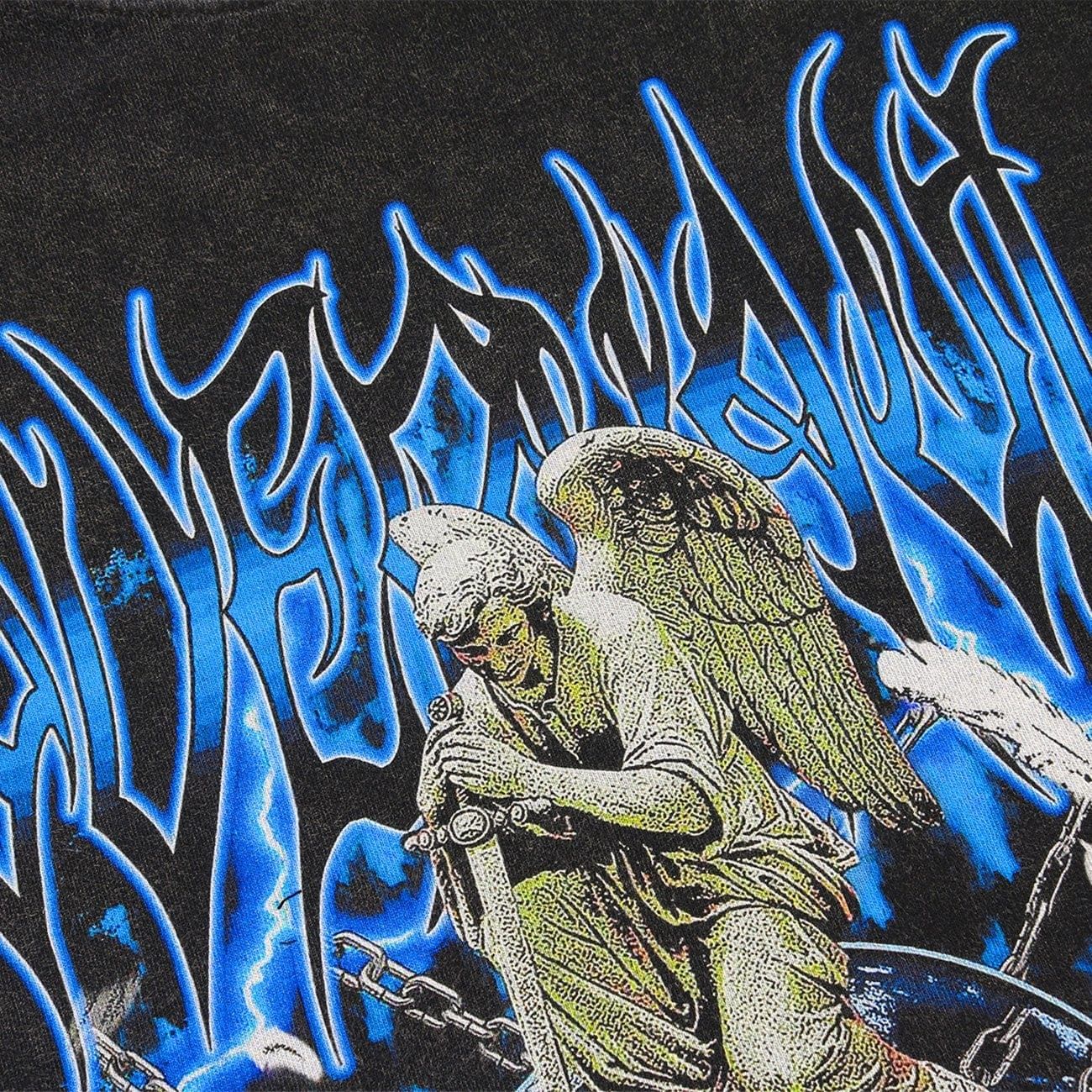 Angel Crushes The Lock Earth Cotton Washed Graphic T-Shirt sold by Yugen Theory product image thumbnail 3