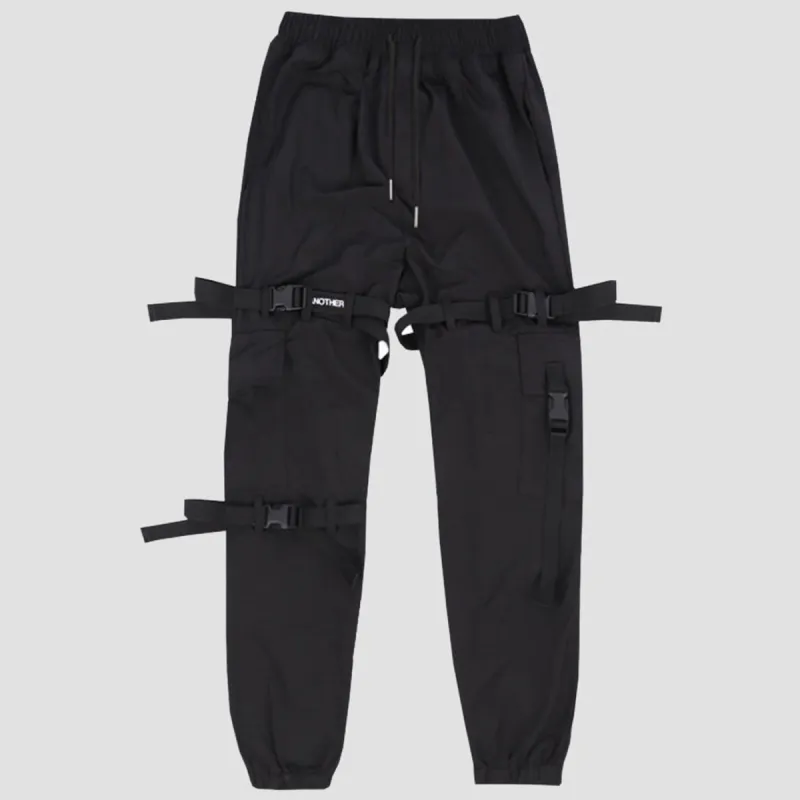 Techwear Multi Pockets Ribbons Cargo Pants sold by Yugen Theory