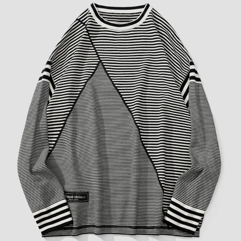Personality Irregular Stripes Sweatshirt sold by Yugen Theory