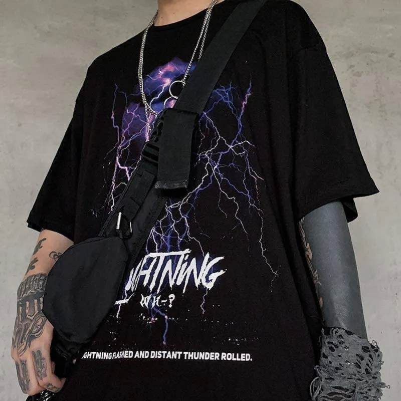 Black Lightning T-Shirt sold by Yugen Theory