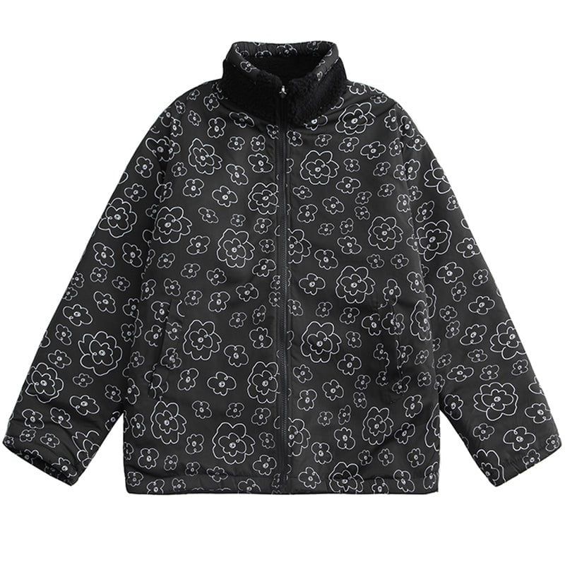 Reversible Lamb Woolen Winter Coat Flowers sold by Yugen Theory product image thumbnail 5