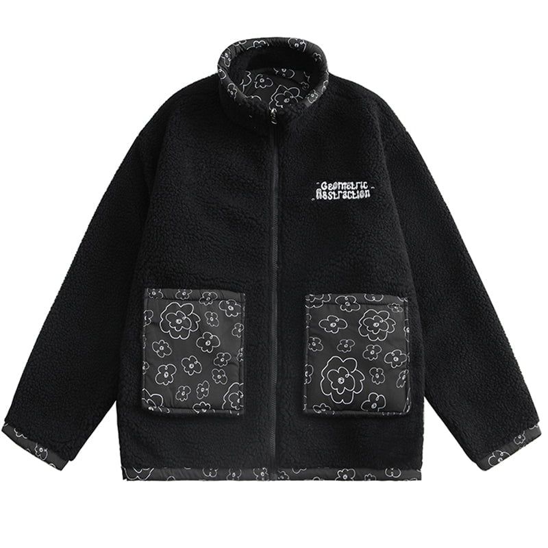 Reversible Lamb Woolen Winter Coat Flowers sold by Yugen Theory product image thumbnail 2