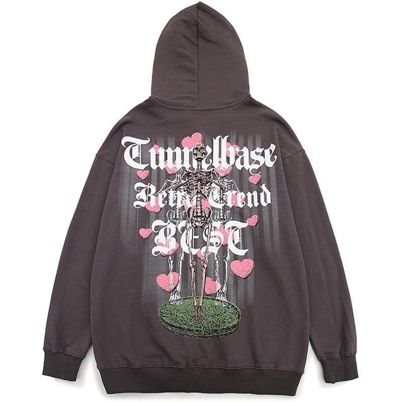 Fall Graphic Hoodie Skeleton Heart sold by Yugen Theory product image thumbnail 2