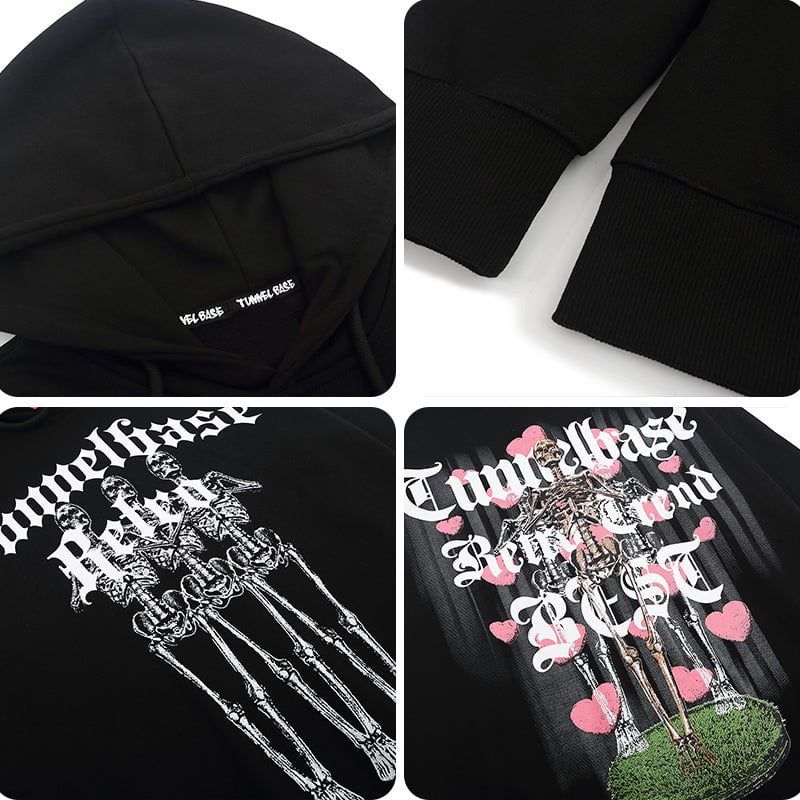 Fall Graphic Hoodie Skeleton Heart sold by Yugen Theory product image thumbnail 3