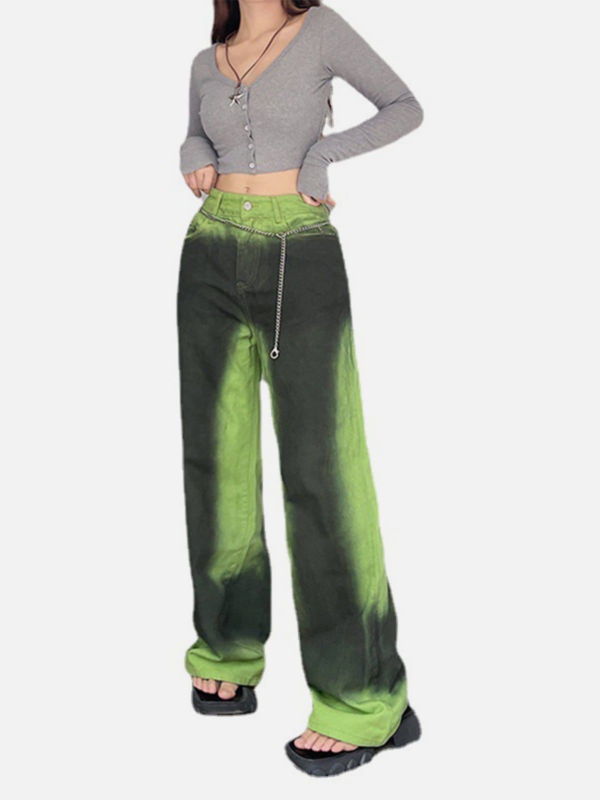 Graffiti Gradient Straight Jeans sold by Yugen Theory product image thumbnail 2