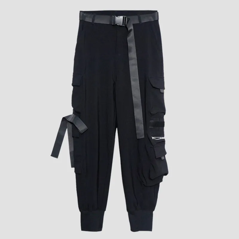 Multi Pockets Ribbons Cargo Pants sold by Yugen Theory
