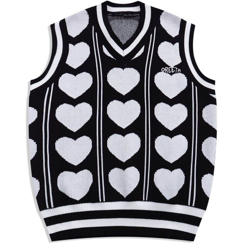Knitted Vest Sweater Full Love sold by Yugen Theory