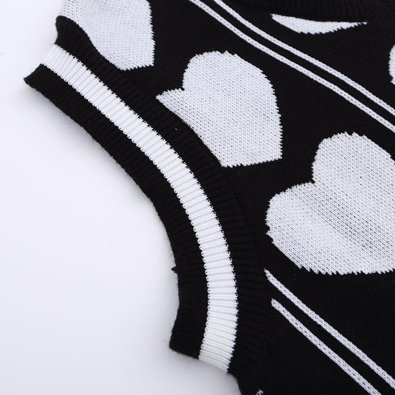 Knitted Vest Sweater Full Love sold by Yugen Theory product image thumbnail 4