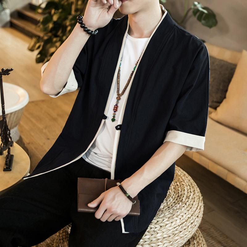 Black Short Sleeves Classic Kimono Cardigan sold by Yugen Theory product image thumbnail 3