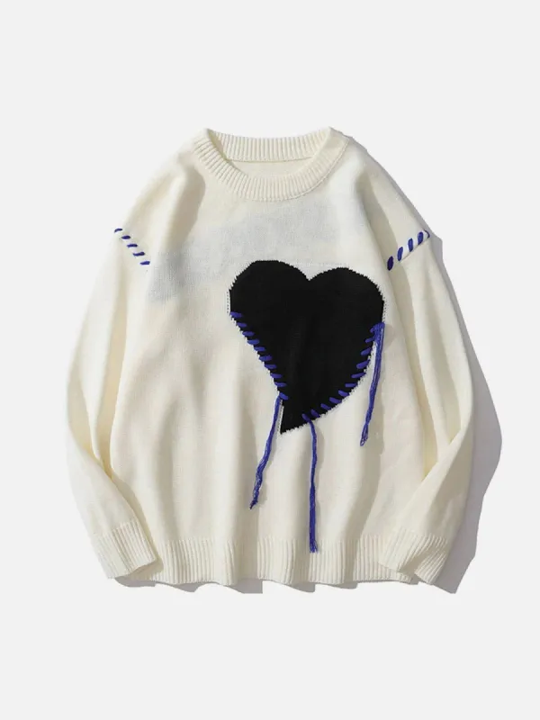 Love Embroidered Sweater sold by Yugen Theory