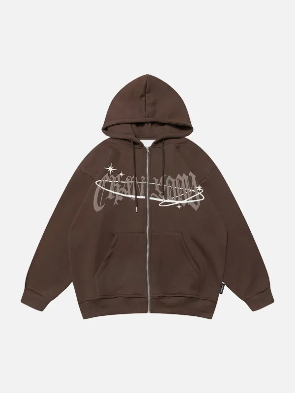 Vintage Letter Print Hoodie sold by Yugen Theory