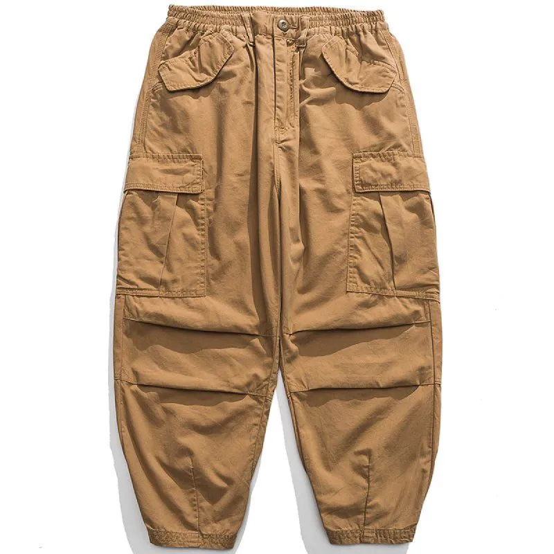 Loose Tapered Cargo Pants Side Pockets sold by Yugen Theory