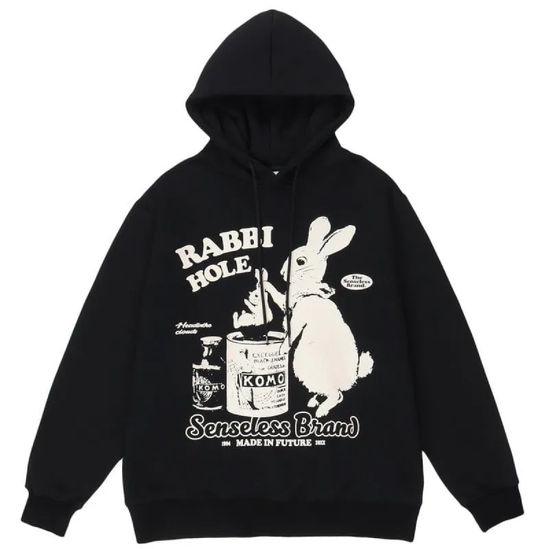Oversize Fleece Hoodie Rabbit Hole sold by Yugen Theory
