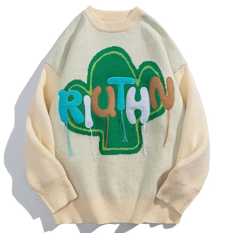 Lazy Knit Sweater Green Cactus sold by Yugen Theory