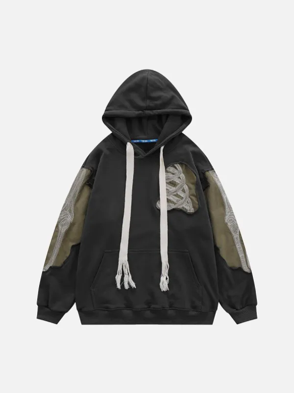 Patchwork Skeleton Hoodie sold by Yugen Theory