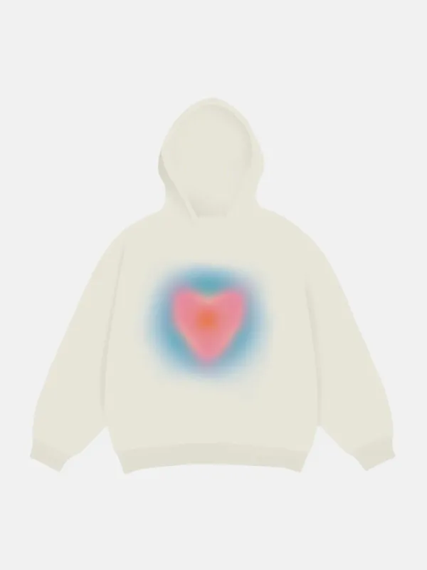 Heart Print Hoodie sold by Yugen Theory