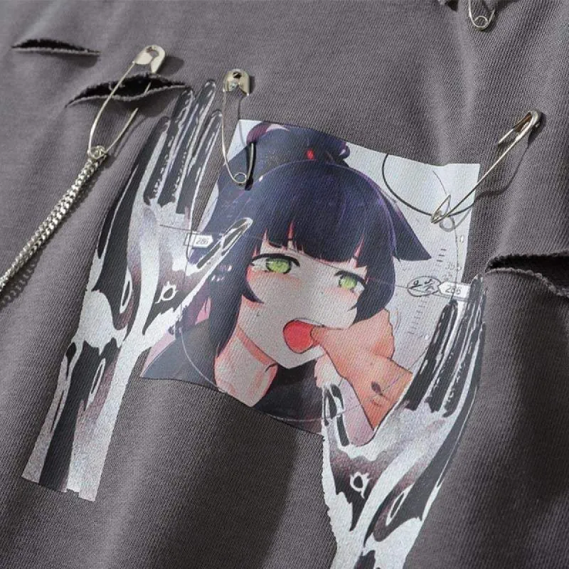 Ahegao Cyber Punk Sweatshirt sold by Yugen Theory