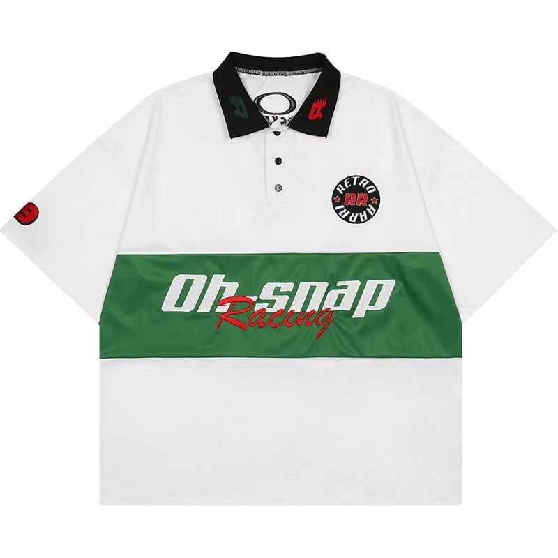 Retro Polo Tee Color Block sold by Yugen Theory
